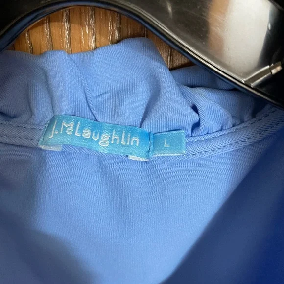 J. McLaughlin Durham Vibrant Blue Ruffled Blouse - Picture 3 of 5